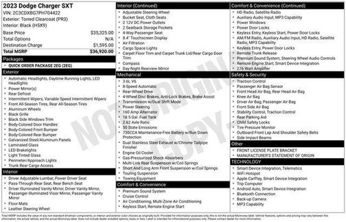 Torred Clearcoat 2023 Dodge Charger SXT
