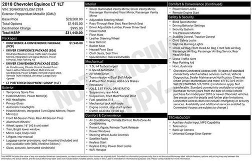 Pepperdust Metallic 2018 Chevrolet Equinox LT