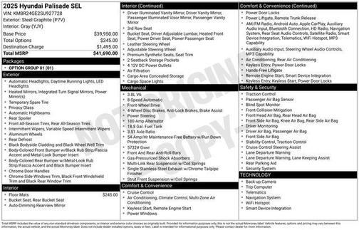 Steel Graphite 2025 Hyundai PALISADE SEL