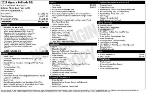2022 Hyundai PALISADE SEL