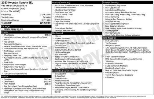 Onyx Black 2023 Hyundai SONATA SEL