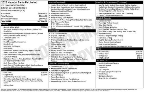 2026 Hyundai SANTA FE Limited