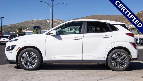 Lunar White 2023 Hyundai KONA EV SEL