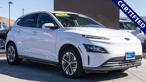 Lunar White 2023 Hyundai KONA EV SEL