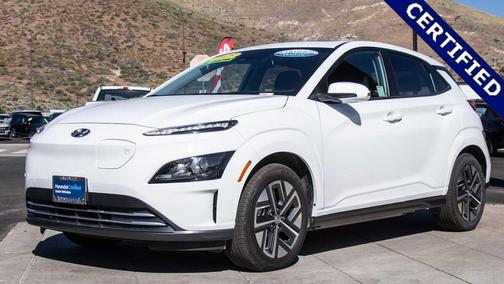 Lunar White 2023 Hyundai KONA EV SEL