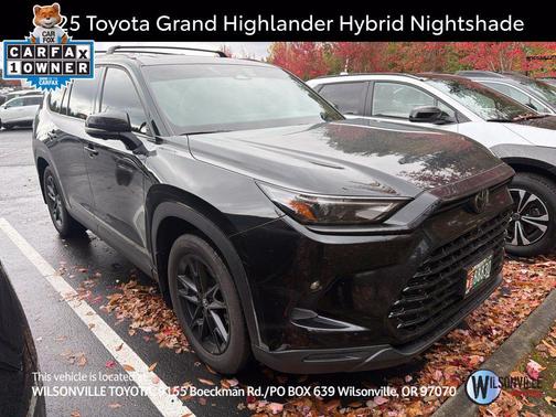 Midnight Black Metallic 2025 Toyota Grand Highlander Hybrid Nightshade Edition