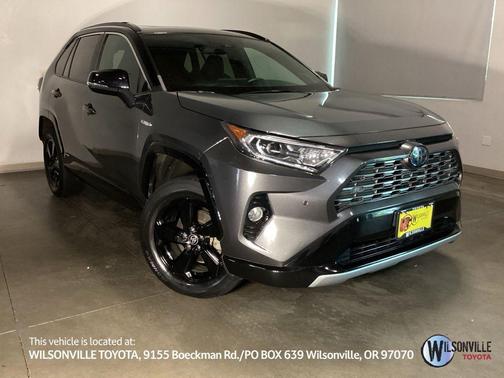 Magnetic Gray Metallic/Midnight Black Metallic 2021 Toyota RAV4 Hybrid SE