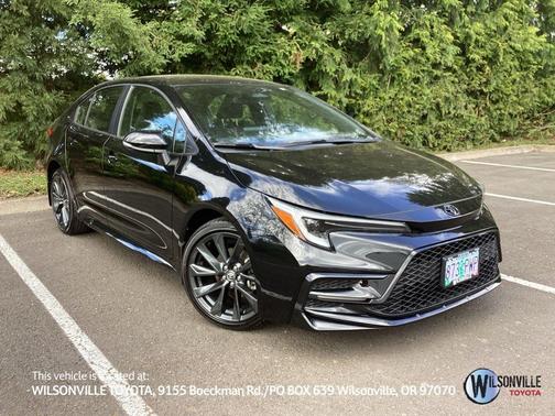 Midnight Black Metallic 2025 Toyota Corolla SE