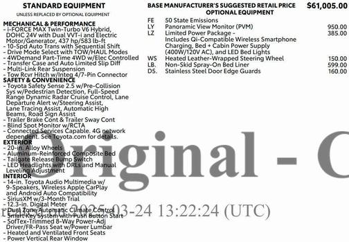 2025 Toyota Tundra Hybrid Limited