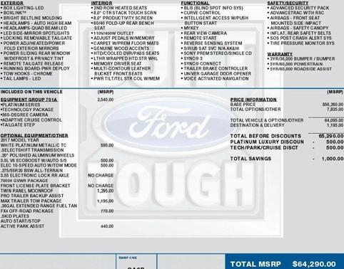 2017 Ford F-150 Platinum