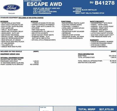 2025 Ford Escape ST-Line Select