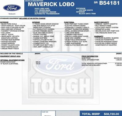 2025 Ford Maverick Lobo Standard