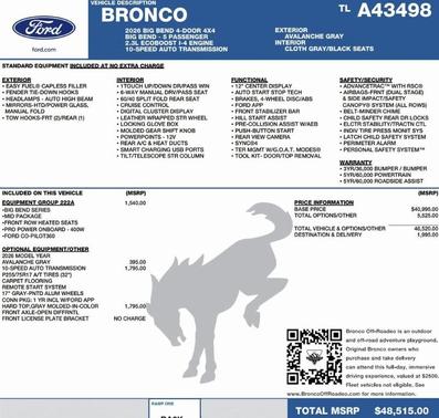 2026 Ford Bronco Big Bend