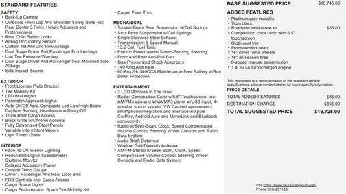 2019 Volkswagen Jetta 1.4T S