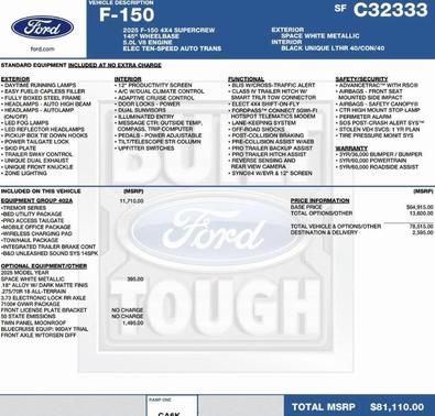 2025 Ford F-150 Tremor