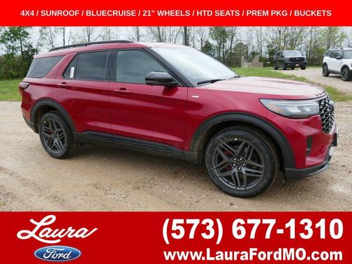 Rapid Red Metallic Tinted Clearcoat 2026 Ford Explorer ST-Line