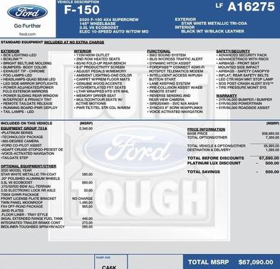2020 Ford F-150 Platinum
