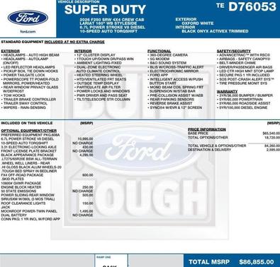 Oxford White 2026 Ford F-250 Lariat