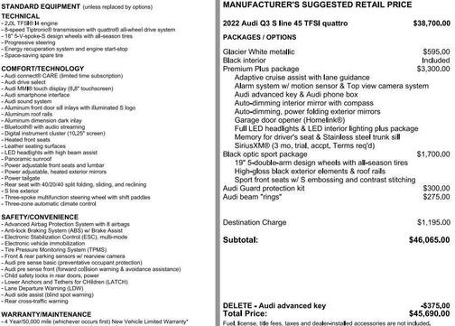 2022 Audi Q3 45 S line Premium