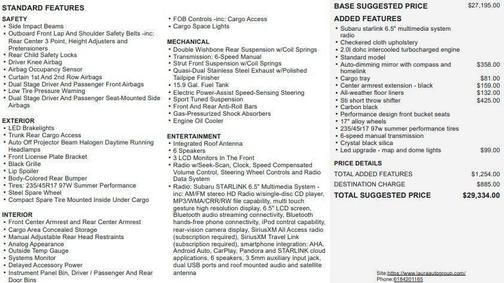 Crystal Black Silica 2019 Subaru WRX Base