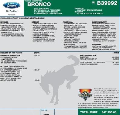 2022 Ford Bronco Outer Banks
