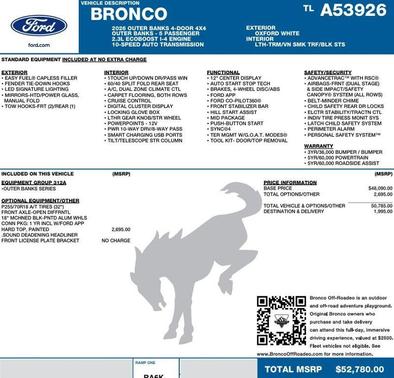 2026 Ford Bronco Outer Banks