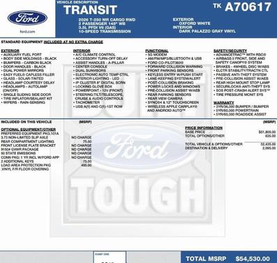 2026 Ford Transit-250 148 WB Medium Roof Cargo