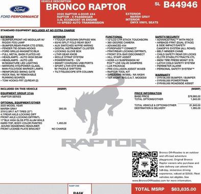 2025 Ford Bronco Raptor