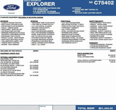 2025 Ford Explorer Platinum
