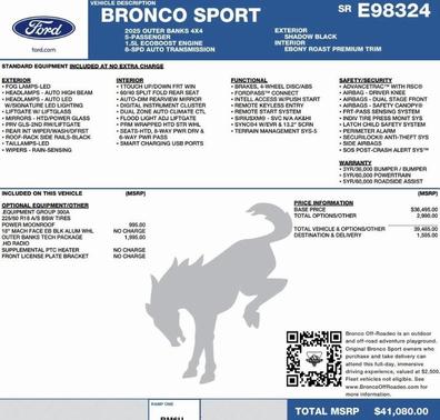 2025 Ford Bronco Sport Outer Banks
