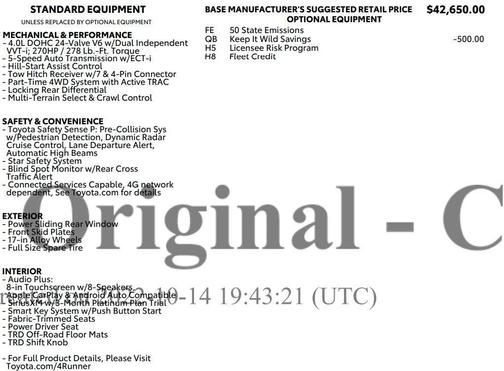 2023 Toyota 4Runner TRD Off Road