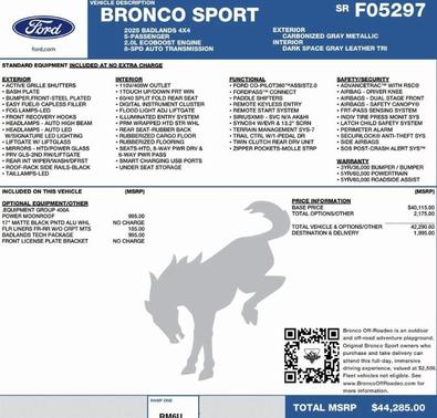 2025 Ford Bronco Sport Badlands