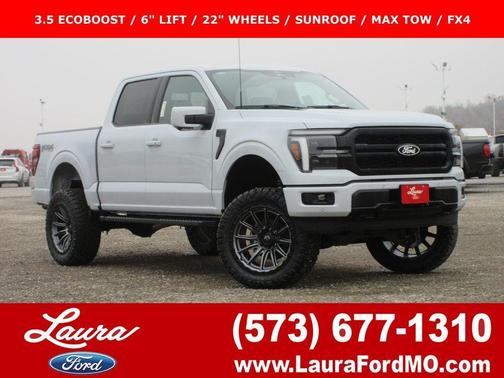 Space White Metallic 2025 Ford F-150 Lariat Truck