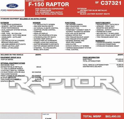 2025 Ford F-150 Raptor