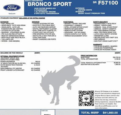 2025 Ford Bronco Sport Outer Banks