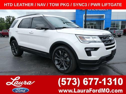 White Platinum Tri-Coat Metallic 2018 Ford Explorer XLT
