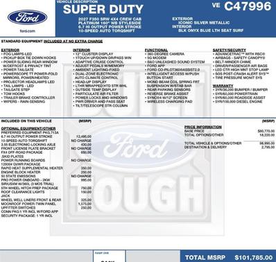 Iconic Silver Metallic 2027 Ford F-350 Platinum