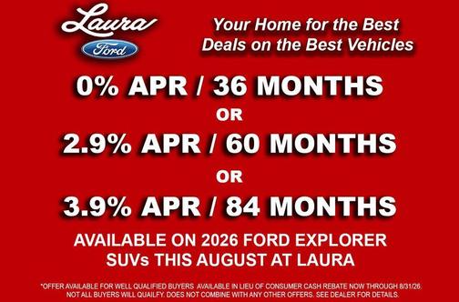 Space White Metallic 2026 Ford Explorer Active