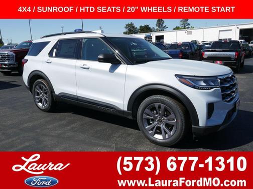 Space White Metallic 2026 Ford Explorer Active
