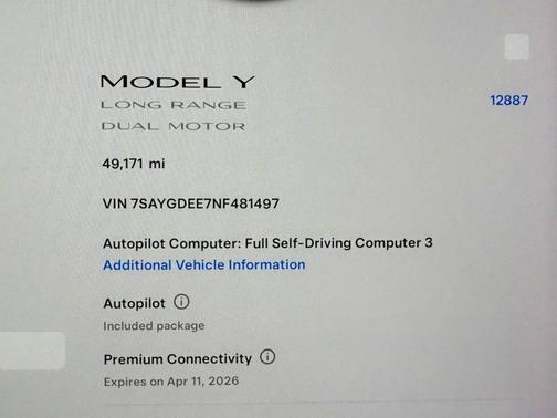 2022 Tesla Model Y Long Range Dual Motor All-Wheel Drive
