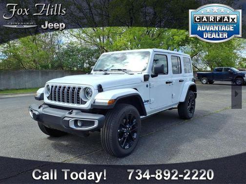 Bright White Clearcoat 2025 Jeep Wrangler 4xe Sahara