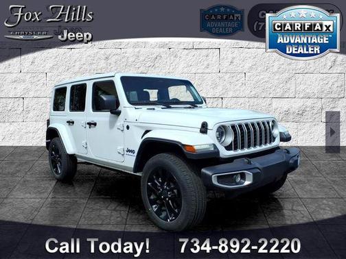 Bright White Clearcoat 2025 Jeep Wrangler 4xe Sahara
