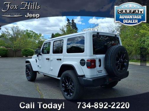 Bright White Clearcoat 2025 Jeep Wrangler 4xe Sahara