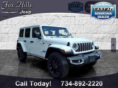 Bright White Clearcoat 2025 Jeep Wrangler 4xe Sahara