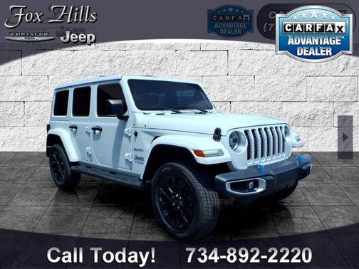 Bright White Clearcoat 2022 Jeep Wrangler Unlimited Sahara 4xe