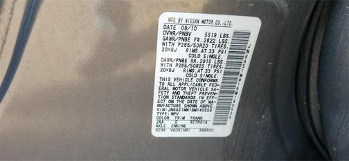 2011 INFINITI FX35 Base
