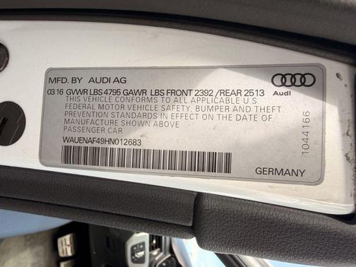 White 2017 Audi A4 2.0T Premium Plus