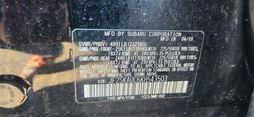 2019 Subaru Forester Limited