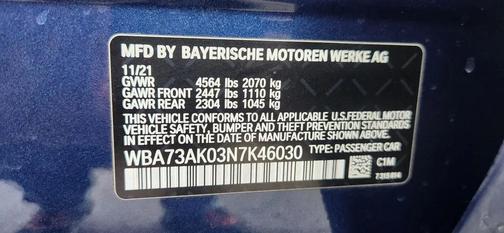 Blue 2022 BMW 228 Gran Coupe i xDrive