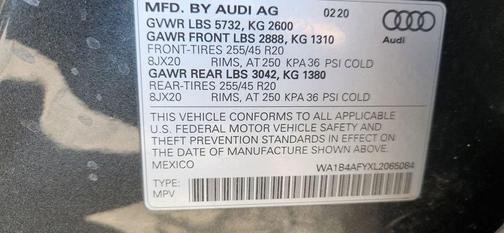 2020 Audi SQ5 3.0T Premium Plus